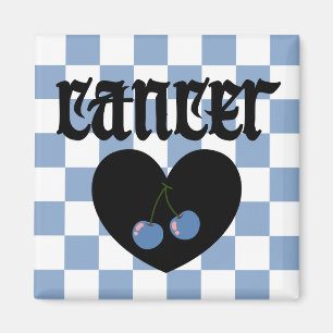 Aimant Cancer Gothique esthétique À damiers cerises Desig