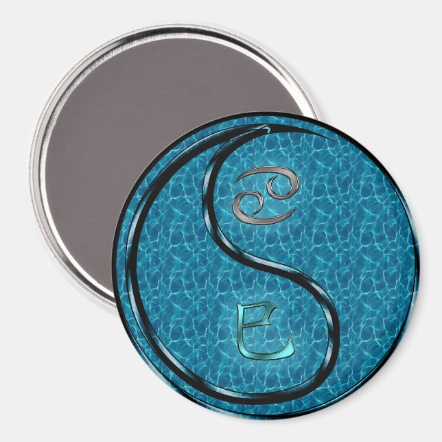 Aimant Cancer & Serpent d'eau (Recto/Verso)