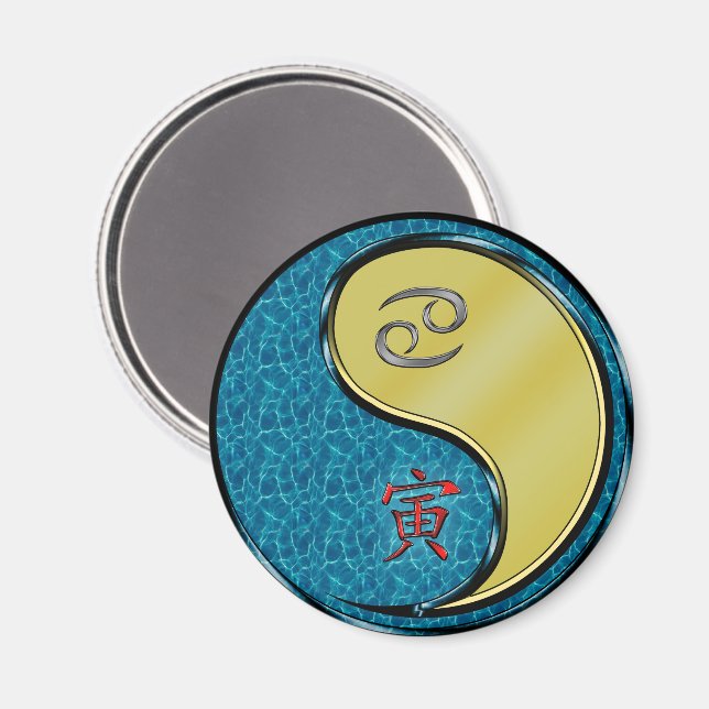 Aimant Cancer & Tigre de Métal (Recto/Verso)