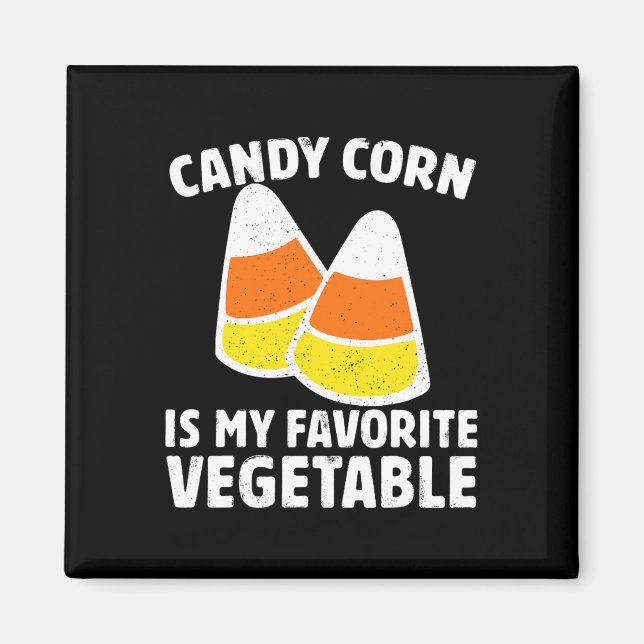 Aimant Candy Corn Est Mon Légumes Favoris Tee Retro Hall (Devant)