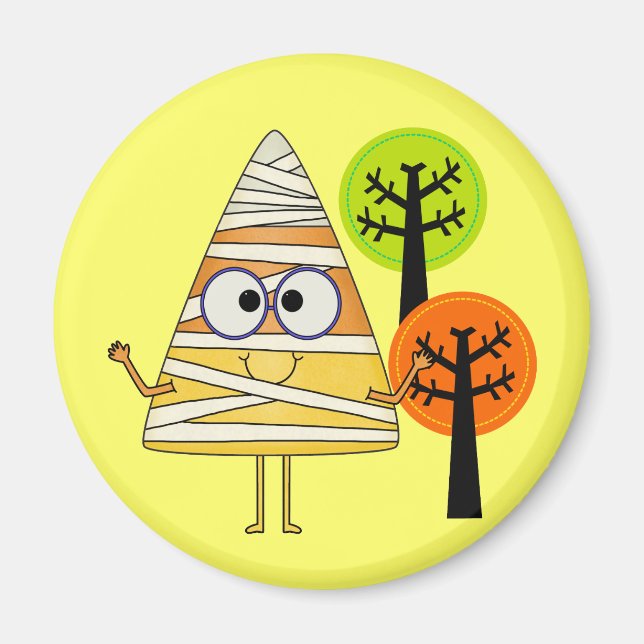 Aimant Candy Corn maman Halloween (Devant)