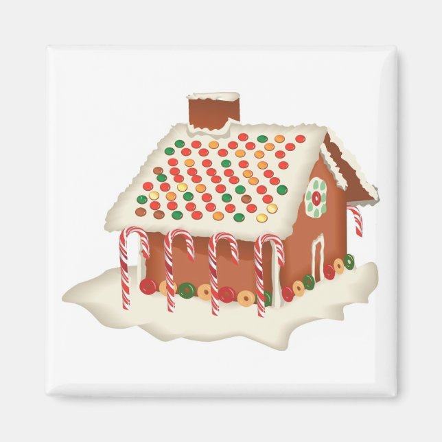 Aimant Candy Gingerbread Cottage Noël (Devant)