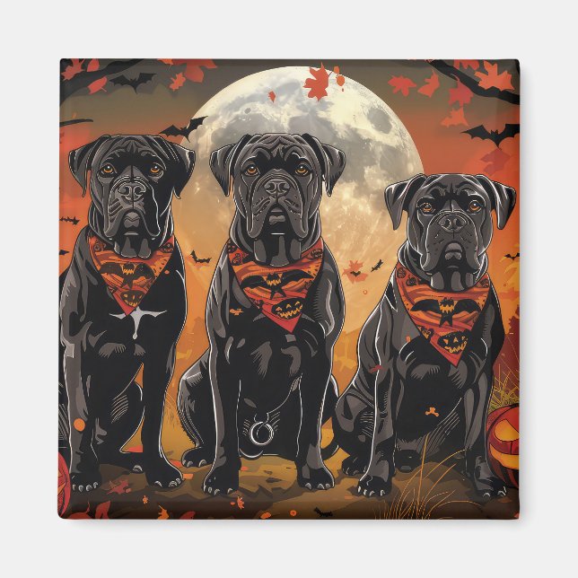 Aimant Cane Corso Halloween Épouvantable (Devant)