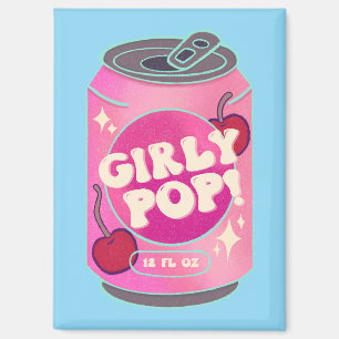 Aimant Canette de soda cerise Girly Pop   Rose rétro Y2K