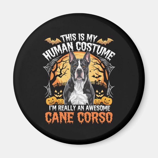 Aimant Canne Corso Chien Costume génial Halloween (Devant)