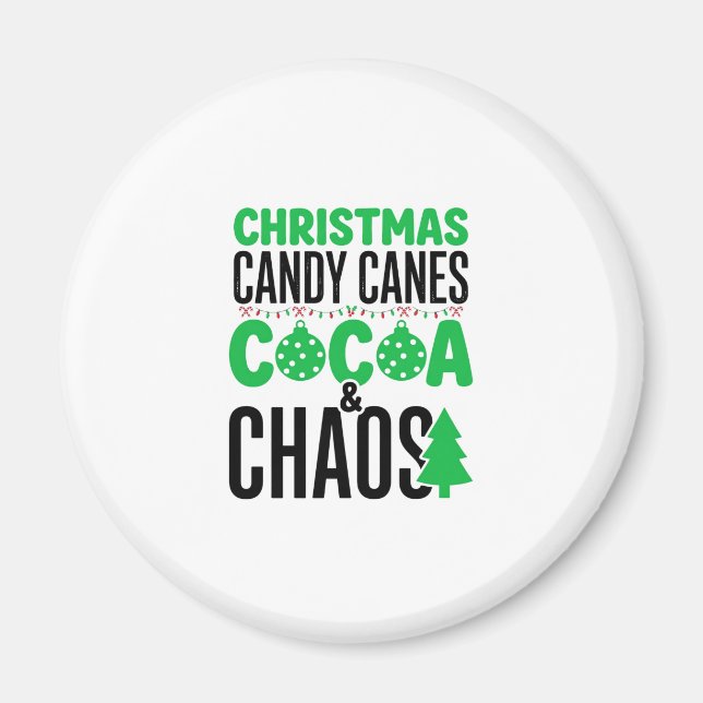 Aimant Canne de Noël au Cacao Chaos Design (Devant)