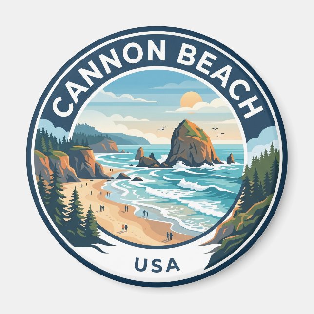 Aimant Cannon Beach États-Unis (Devant)
