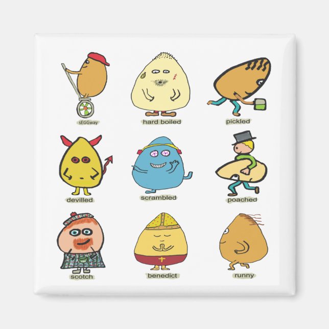 Aimant Canons à oeufs amusants (Devant)