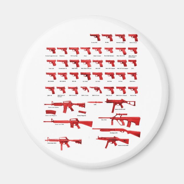 Aimant canons rouges (Devant)