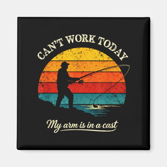 Aimant Cant work arm is in a cast funny fishing (Devant)