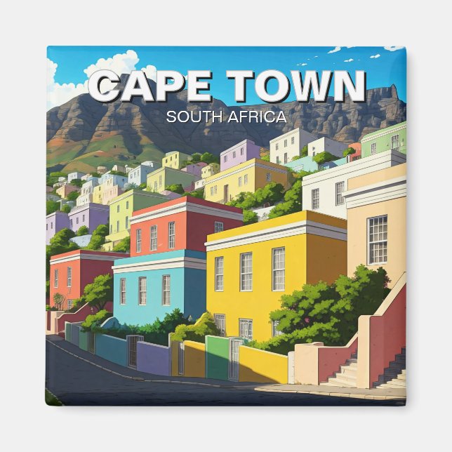 Aimant Cap Bo-kaap Afrique du Sud (Devant)