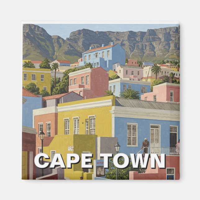 Aimant Cap Bo-kaap Afrique du Sud (Devant)