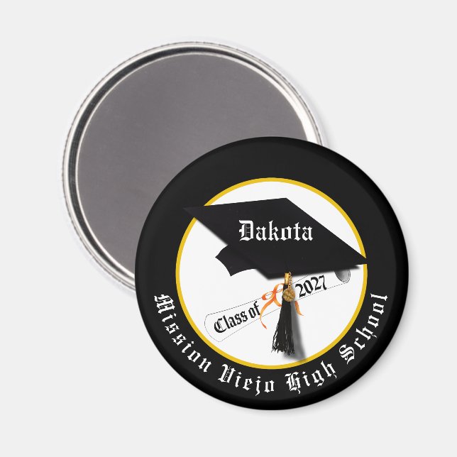 Aimant Cap Diploma Class of 2027 Graduation (Recto/Verso)