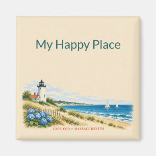 Aimant Cap sur mesure Cape Cod Massachusetts Phare Vintag