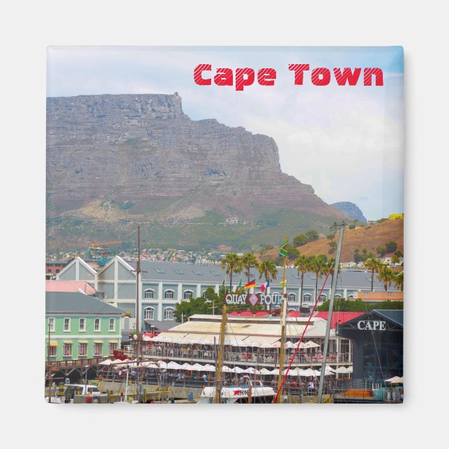 Aimant Cap Table Mountain Waterfront Cityscape (Devant)