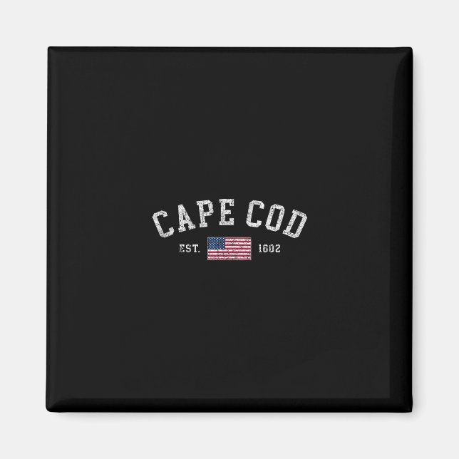 Aimant Cape Cod Machusetts Drapeau américain des États-Un (Devant)
