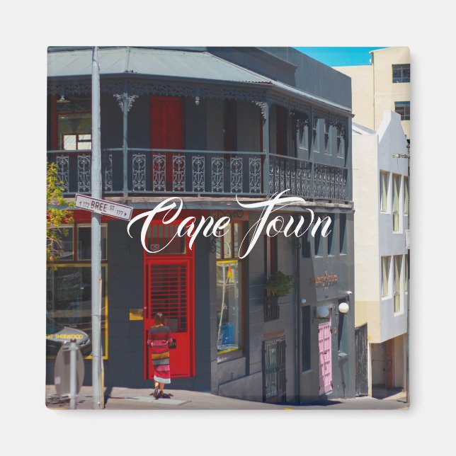 Aimant Cape Town Cityscape Street Afrique du Sud (Devant)