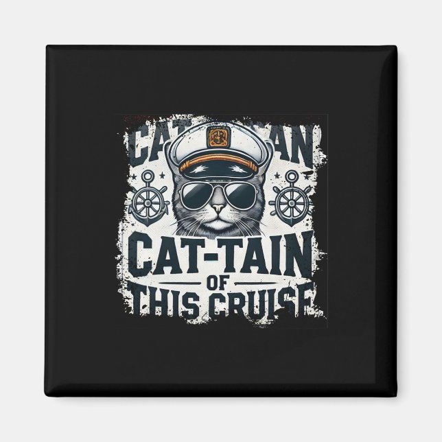 Aimant Capitaine Chat-tain De Navire De Croisière En Mer  (Devant)