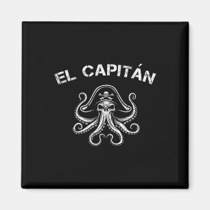 Aimant Capitaine de bateau poulpe ponton pirate nautique