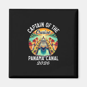 Aimant Capitaine de la croisière 2026 Canal de Panama Vin