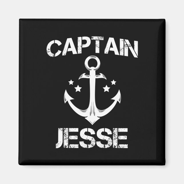 Aimant Capitaine Jesse cadeau de bateau nom d'anniversair (Devant)