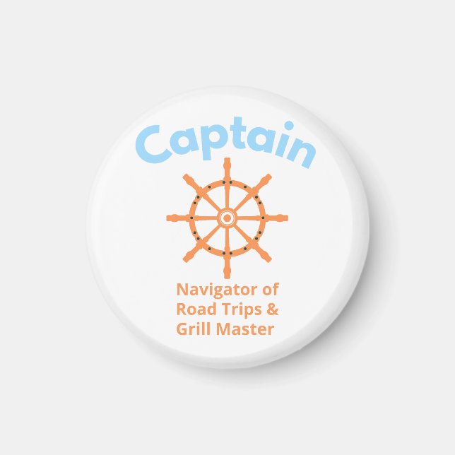 Aimant Capitaine – Navigateur des voyages sur route (Devant)