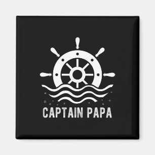 Aimant Capitaine Papa Fête des pères nautique Ponton Capi