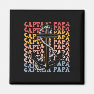 Aimant Capitaine Papa Groovy en bateau Papa