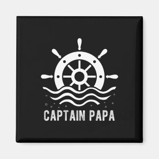 Aimant Capitaine Papa Voile Fête des Pères Ponton Capitai