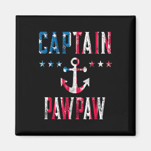 Aimant Capitaine patriotique Pawpaw Drapeau américain vin