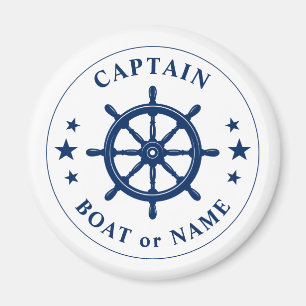 Aimant Capitaine Votre Nom De Bateau Navires Bateau Helm 
