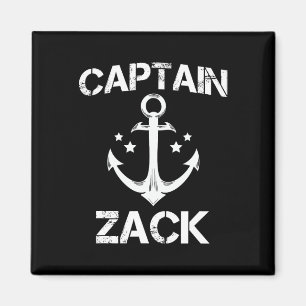 Aimant Capitaine Zack Funny Anniversaire Nom personnalisé