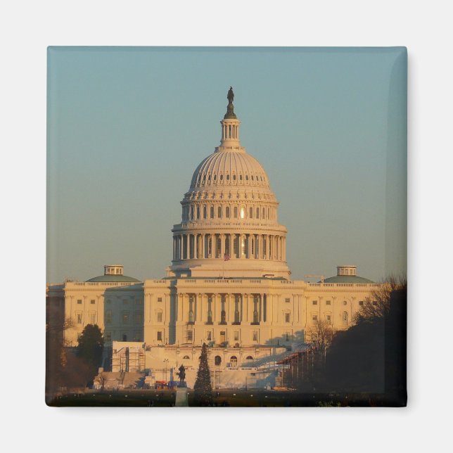 Aimant Capitol à Noël Washington DC Holiday (Devant)