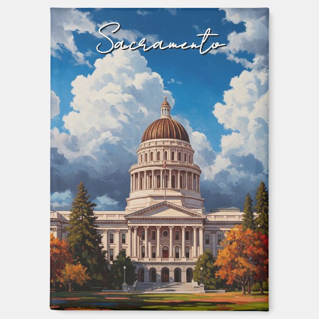 Aimant Capitole de l'État de Californie à Sacramento (Recto)