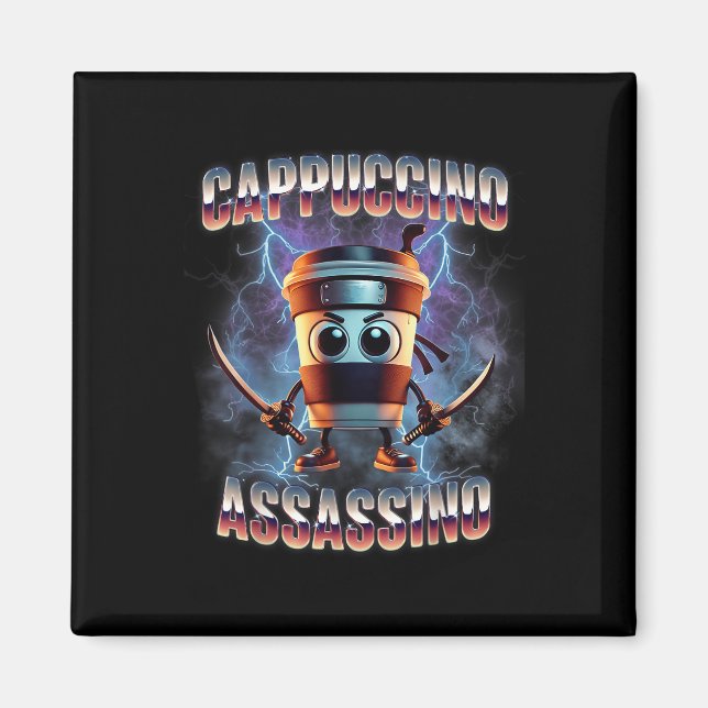 Aimant Cappuccino Ino Brainrot Italien mème (Devant)