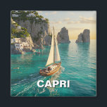 Aimant Capri Italie Voyage<br><div class="desc">Capri, joyau de la mer Tyrrhénienne, est l'une des îles les plus enchanteresses d'Italie, réputée pour ses impressionnantes falaises, ses eaux cristallines et son charme méditerranéen intemporel. Située dans la baie de Naples, Capri est depuis longtemps une retraite pour empereurs, artistes et voyageurs en quête de beauté et de tranquillité....</div>