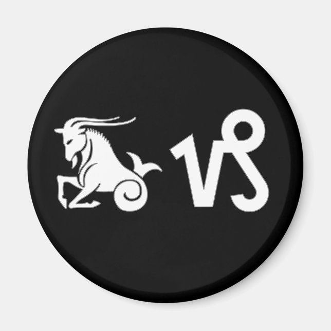 Aimant Capricorne avec symbole (Devant)
