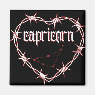 Aimant Capricorne Constellation Gothique Barbed Wire Desi