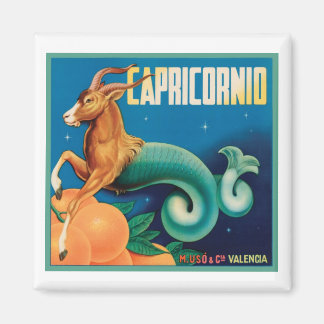 Aimant Capricornio Étiquette Vintage Crate