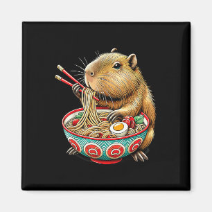 Aimant Capybara Aime Les Nouilles Capybara Manger Du Bram