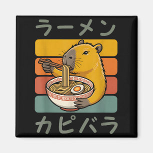Aimant Capybara Anime Graphique Ramen Kawaii Japonais Vin
