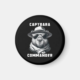Aimant Capybara avec lunettes de soleil Capy Commander