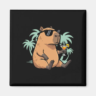 Aimant Capybara avec queue - ambiance détendue