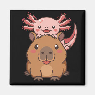 Aimant Capybara Axolotl Kawaii Amoureux des Animaux Jour 