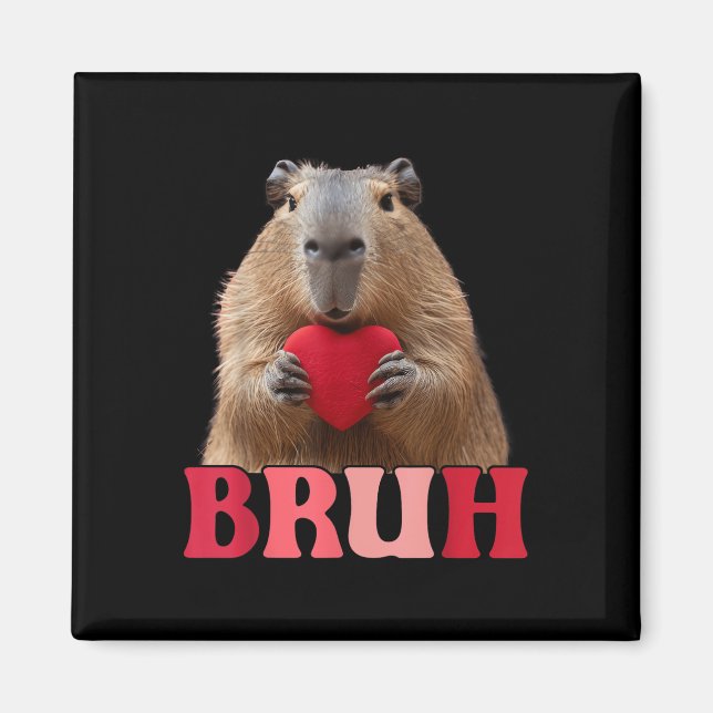 Aimant Capybara Bruh Mème Drôle Dire Ados Garçons Valenti (Devant)