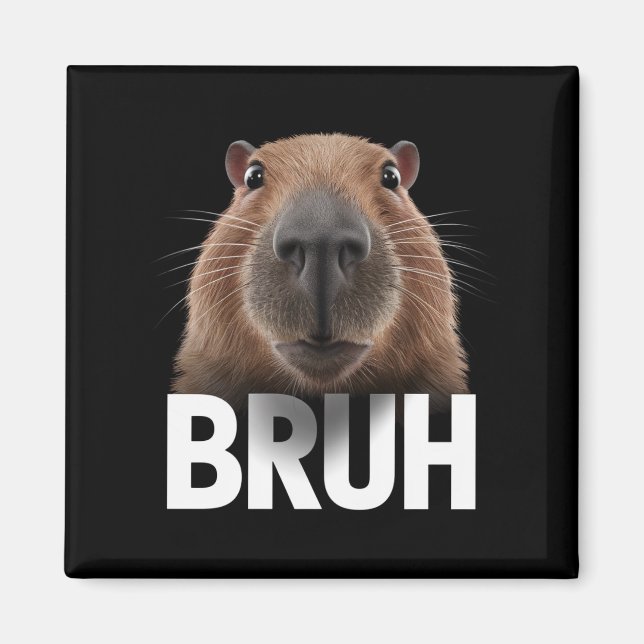Aimant Capybara Drôle Bruh  (Devant)