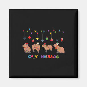 Aimant Capybara Joyeux Noël Capybaras Lover Casquette amu