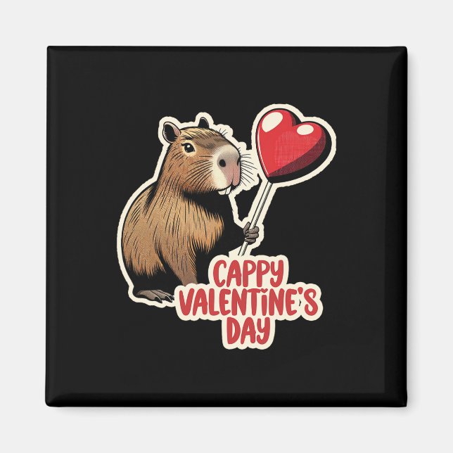 Aimant Capybara Saint-Valentin  (Devant)