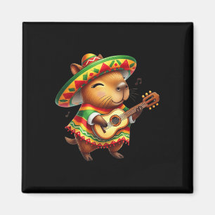 Aimant Capybyra Sombrero Guitare Cinco De Mayo Mexicain E