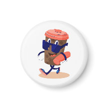 Caractère café cool et drôle